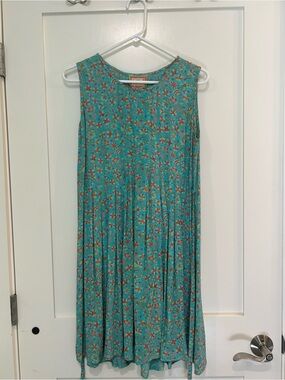 Vintage 1990s April Cornell Cornell Trading Floral Rayon Dress Small Boho
